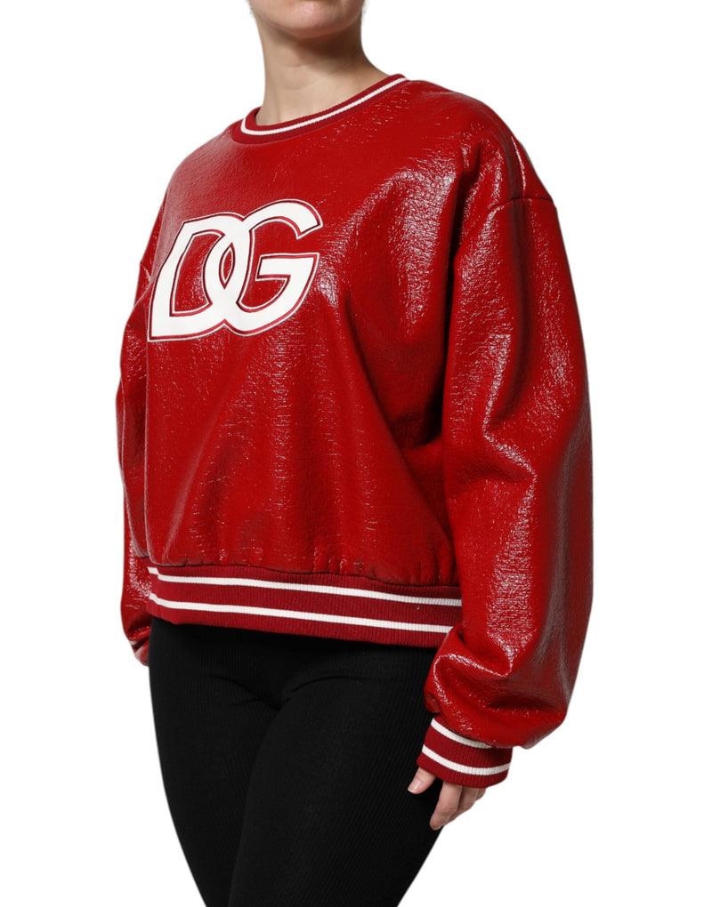 Red Wool DGLogo Embroidery Pullover Sweater Dolce & Gabbana