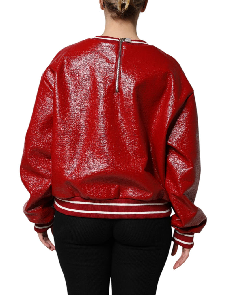 Red Wool DGLogo Embroidery Pullover Sweater Dolce & Gabbana