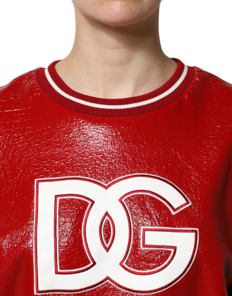 Red Wool DGLogo Embroidery Pullover Sweater Dolce & Gabbana