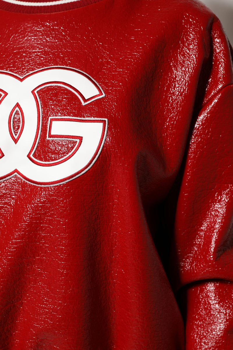 Red Wool DGLogo Embroidery Pullover Sweater Dolce & Gabbana