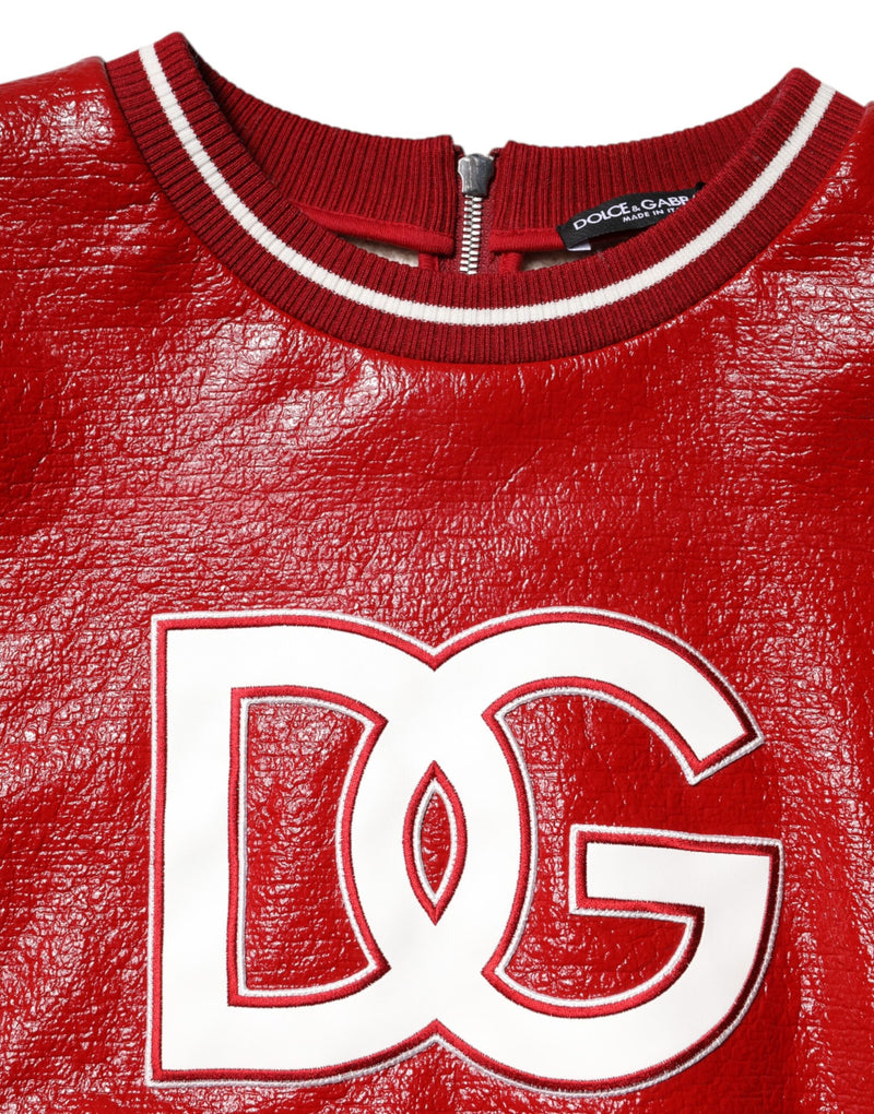 Red Wool DGLogo Embroidery Pullover Sweater Dolce & Gabbana