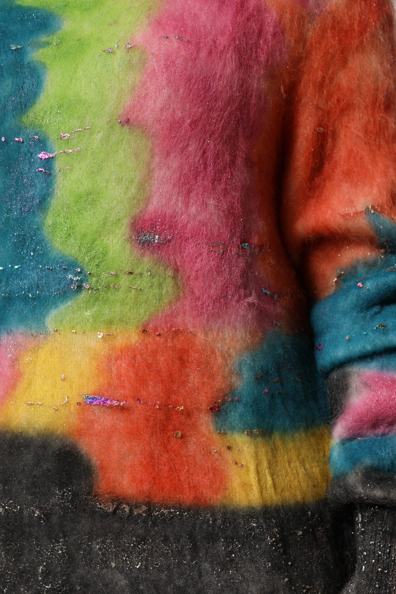 Multicolor Mohair Turtleneck Pullover Sweater Dolce & Gabbana
