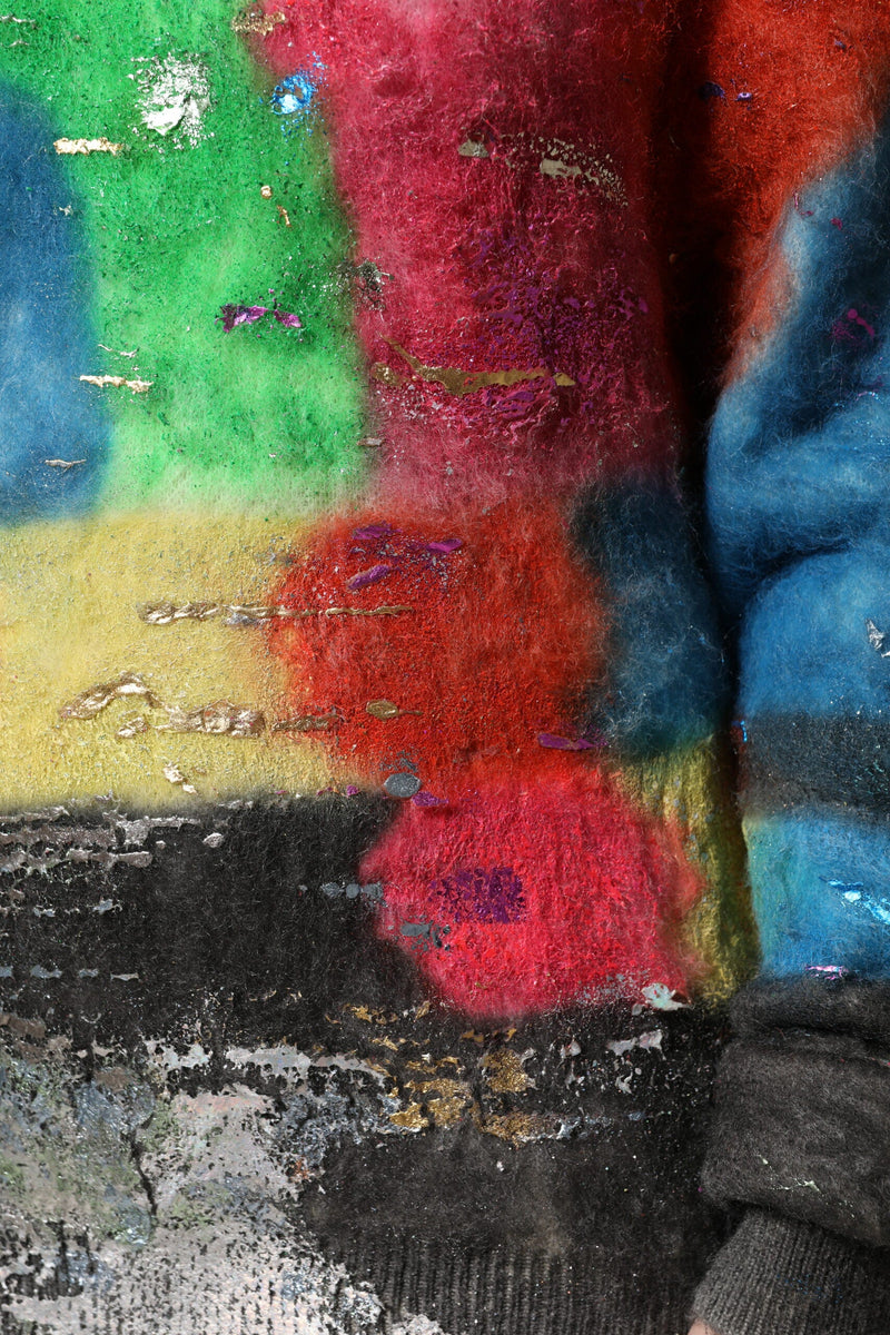 Multicolor Mohair Turtleneck Pullover Sweater Dolce & Gabbana