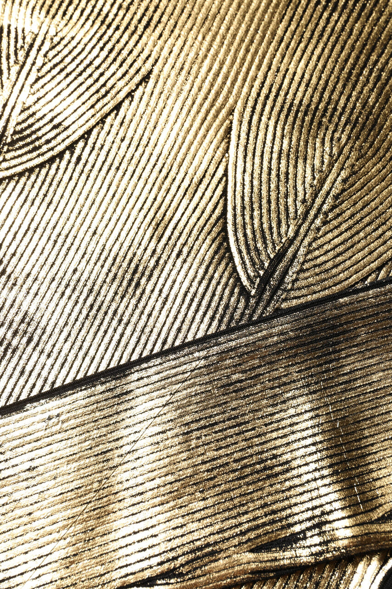 Gold Round Neck Long Sleeve Pullover Top Dolce & Gabbana