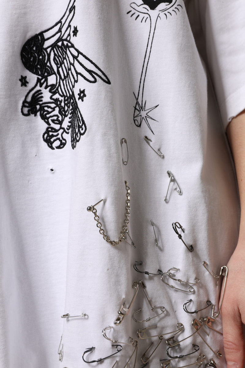 White Cotton DG BLESSED Printed T-shirt Dolce & Gabbana