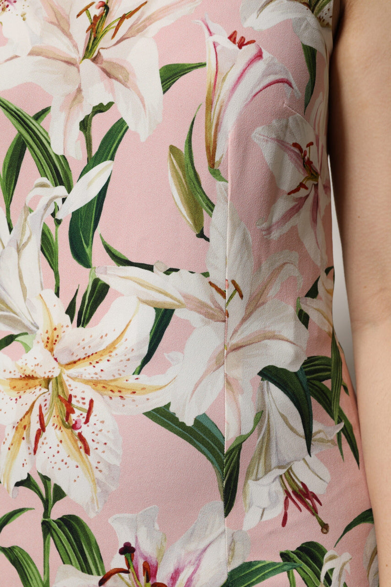 Multicolor Floral Print Round Neck Tank Top Dolce & Gabbana