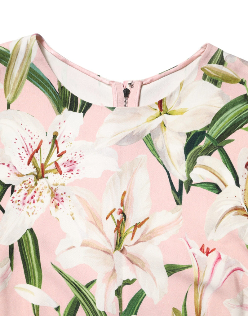 Multicolor Floral Print Round Neck Tank Top Dolce & Gabbana