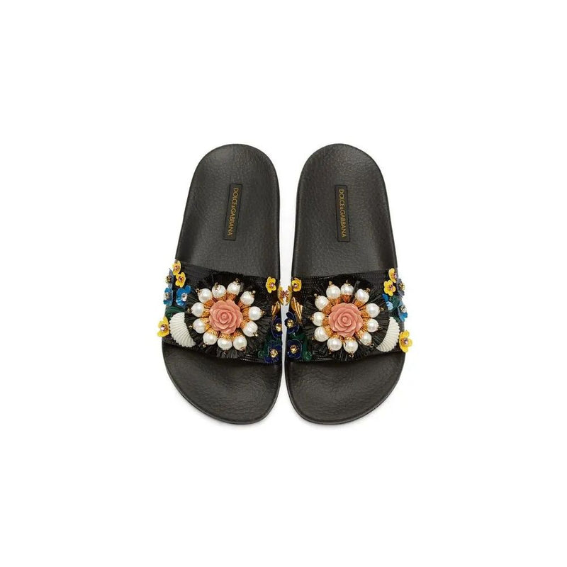 Black Cotton Sandal Dolce & Gabbana