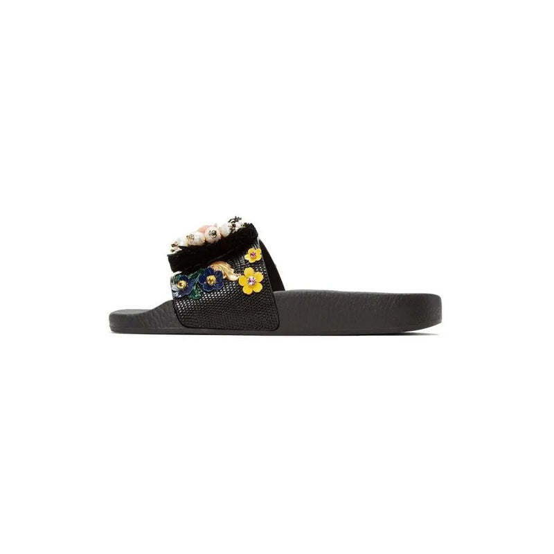 Black Cotton Sandal Dolce & Gabbana