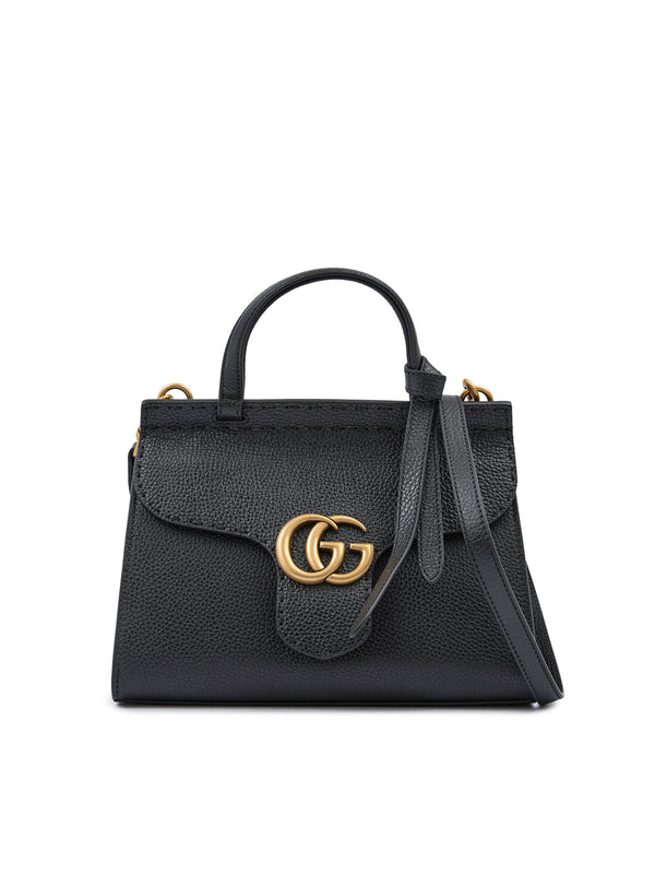 Black Leather GG Marmont Handbag Gucci