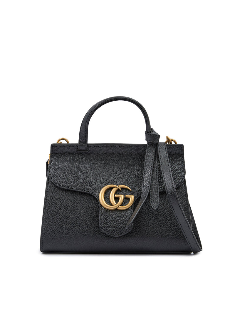 Black Leather GG Marmont Handbag Gucci