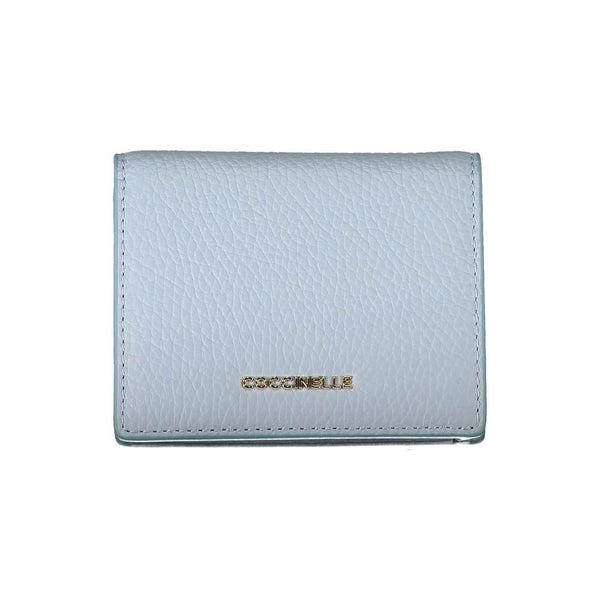 Light Blue Leather Women Wallet Coccinelle