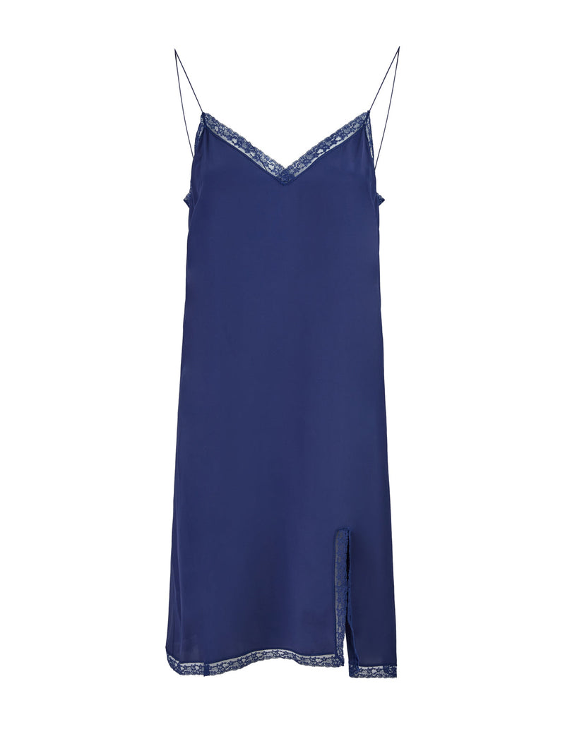 Blu Viscose and Cotton Mid Long Dress Gucci