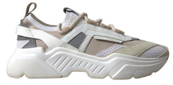 Sneakers White Beige Leather Sport DAYMASTER Shoes Dolce & Gabbana