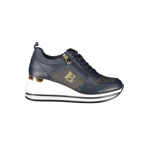 Blue Polyester Women Sneaker Laura Biagiotti
