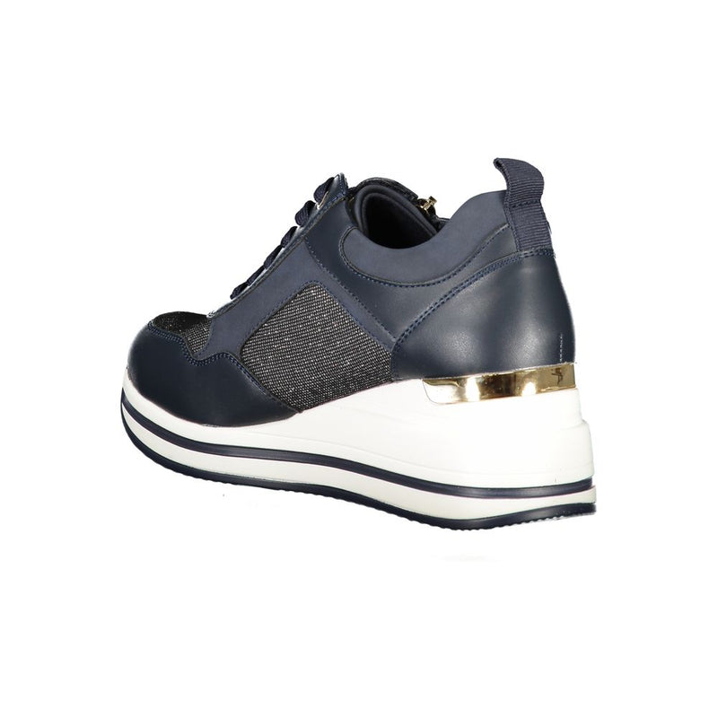 Blue Polyester Women Sneaker Laura Biagiotti