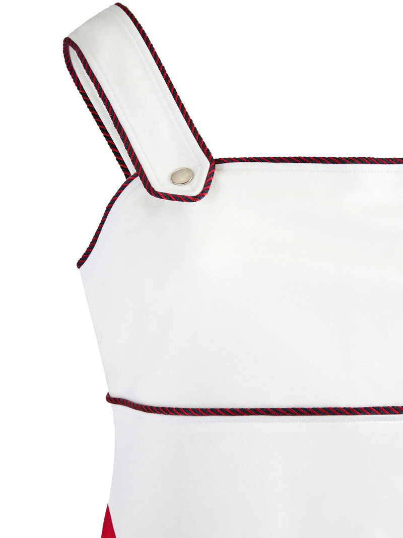 White polyester and Cotton short dress Gucci