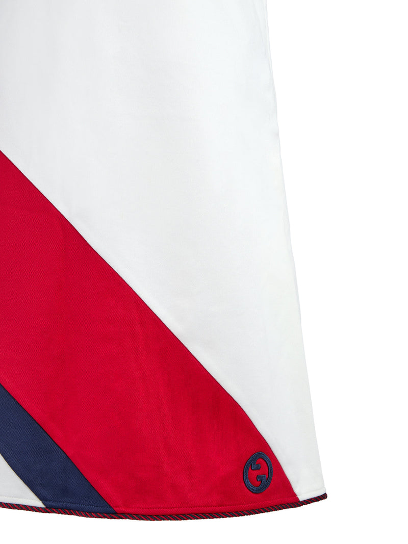 White polyester and Cotton short dress Gucci