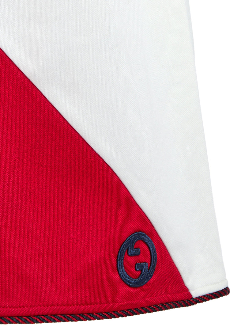 White polyester and Cotton short dress Gucci