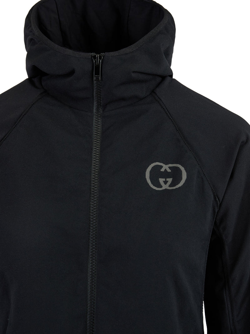 Black Polyamide Hoodie Sweatshirt Gucci