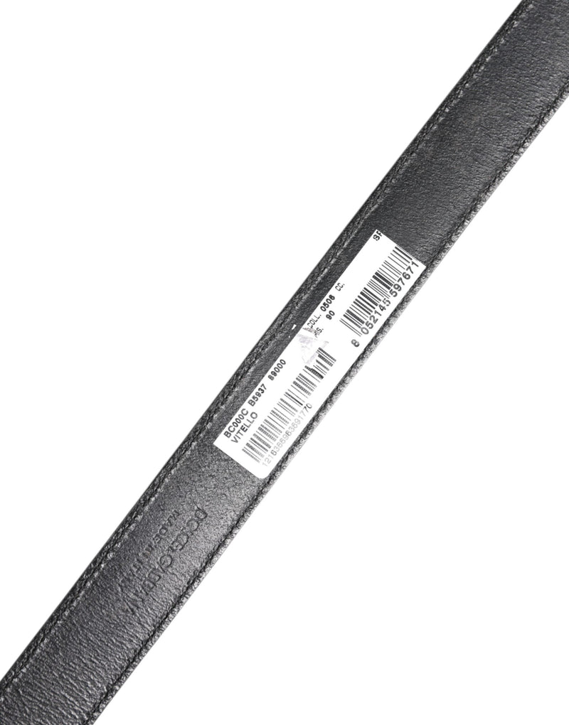 Black Classic Calfskin Leather Buckle Belt Dolce & Gabbana