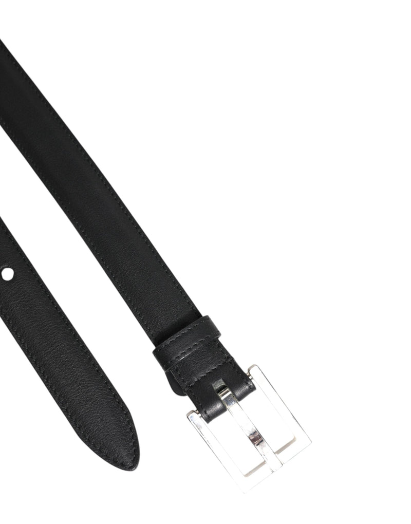 Black Classic Calfskin Leather Buckle Belt Dolce & Gabbana