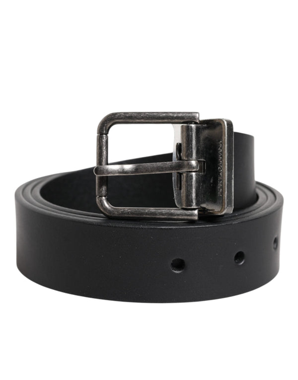 Black Classic Leather Metal Buckle Belt Dolce & Gabbana