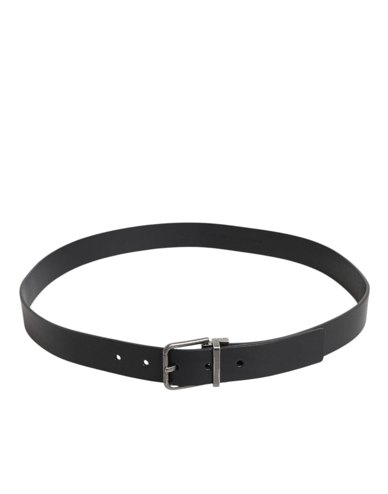 Black Classic Leather Metal Buckle Belt Dolce & Gabbana