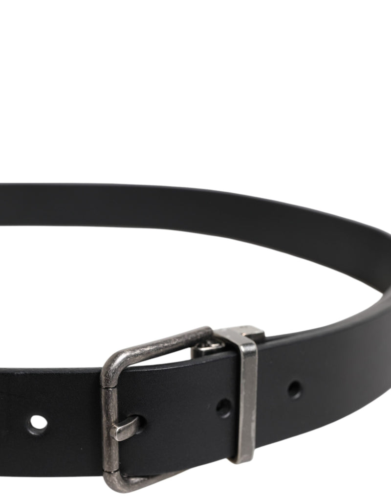 Black Classic Leather Metal Buckle Belt Dolce & Gabbana