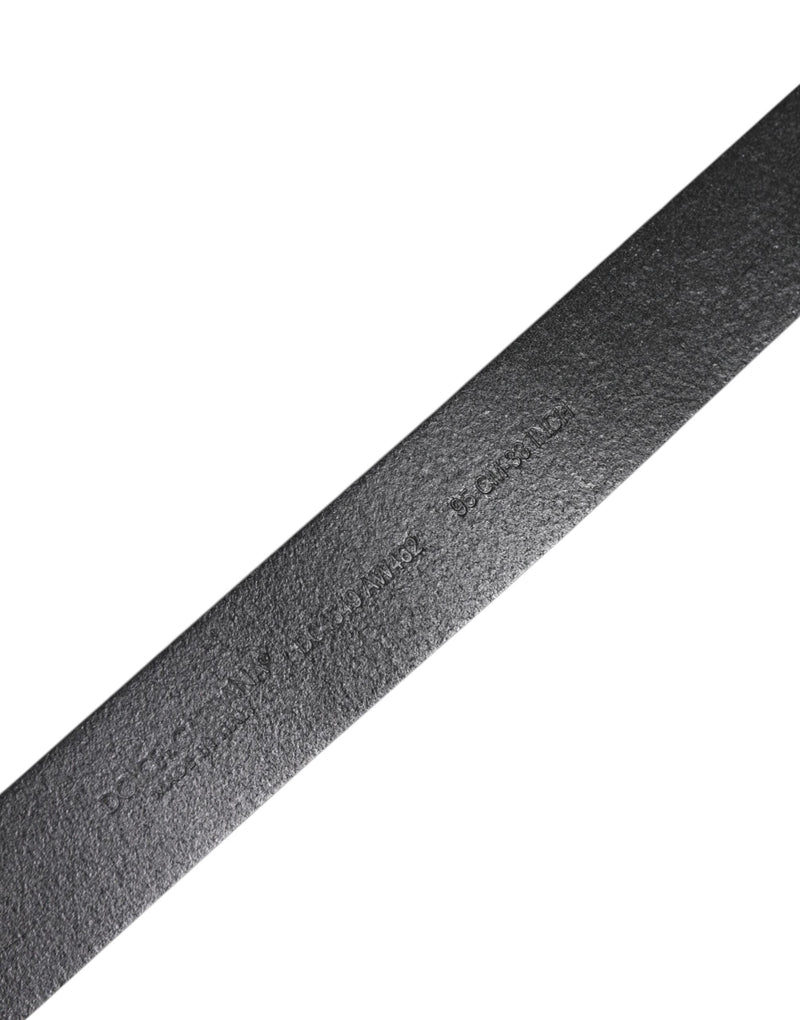 Black Classic Leather Metal Buckle Belt Dolce & Gabbana