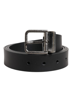 Black Classic Leather Metal Buckle Belt Dolce & Gabbana