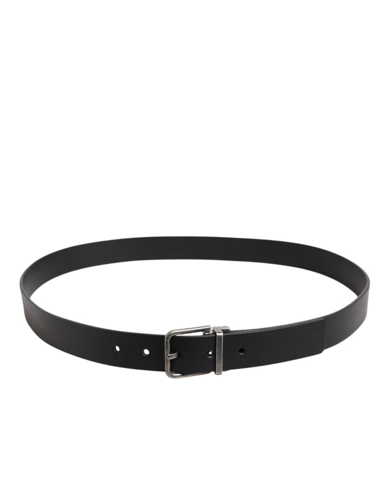 Black Classic Leather Metal Buckle Belt Dolce & Gabbana