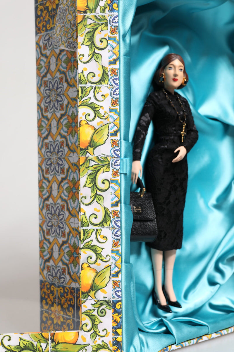 Black Dress MARIA Porcelain Fashion Show Leather Sicily Dolls Dolce & Gabbana