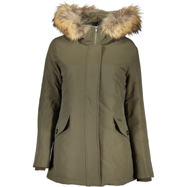 Green Cotton Jackets & Coat Woolrich