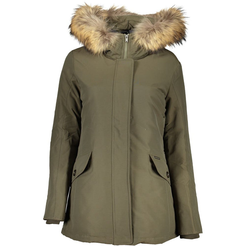 Green Cotton Jackets & Coat Woolrich