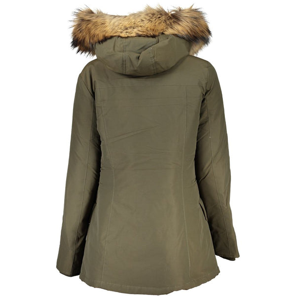 Green Cotton Jackets & Coat Woolrich