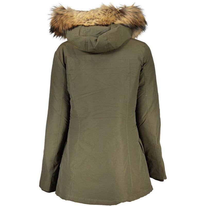 Green Cotton Jackets & Coat Woolrich
