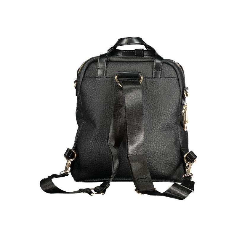Black Polyethylene Women Backpack Mario Valentino