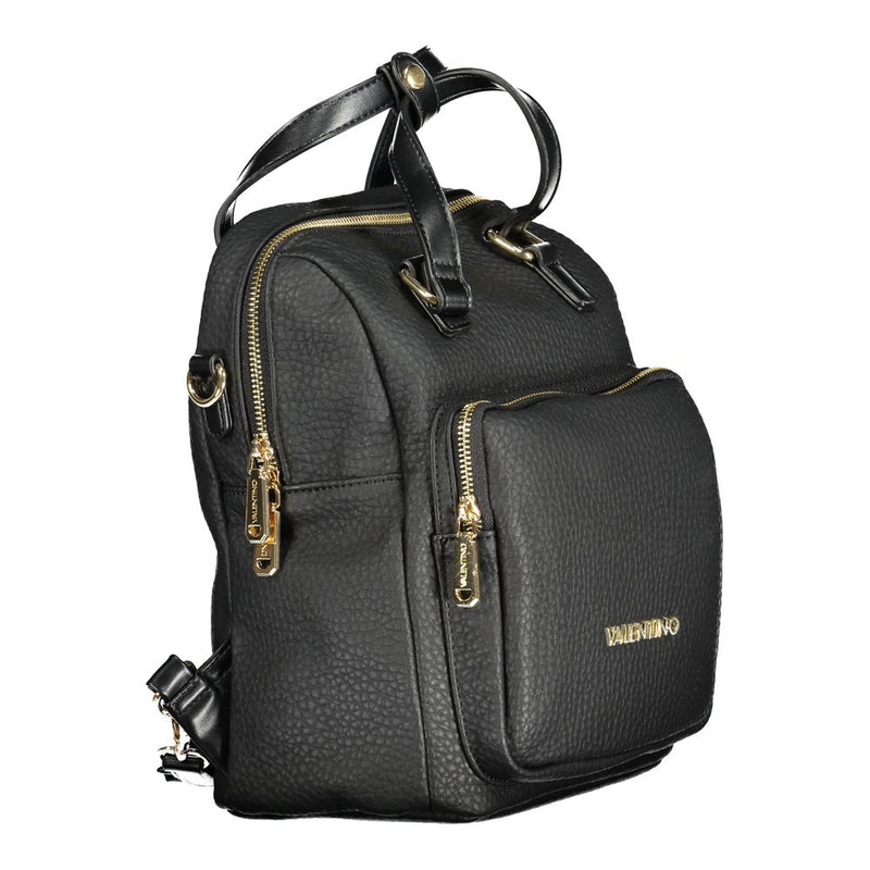Black Polyethylene Women Backpack Mario Valentino