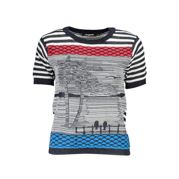 Blue Cotton Women Sweater Desigual