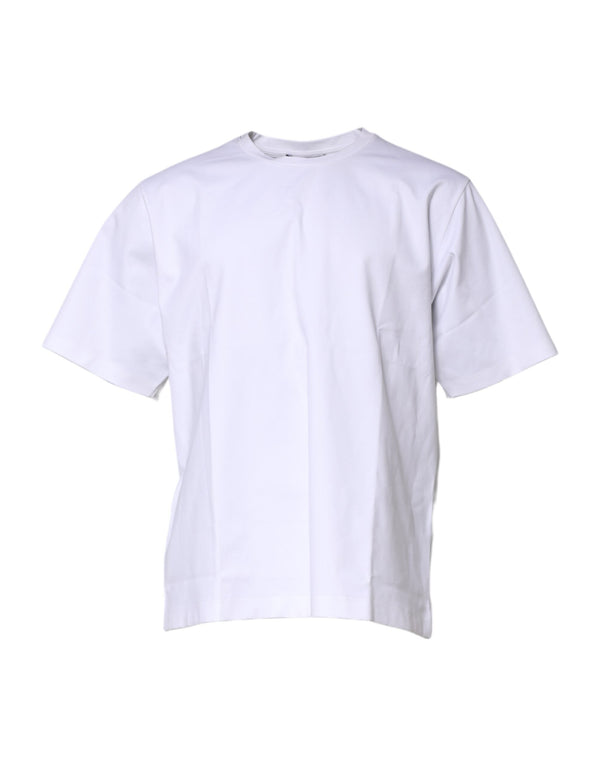 White Cotton Short Sleeves Crew Neck T-shirt Dolce & Gabbana