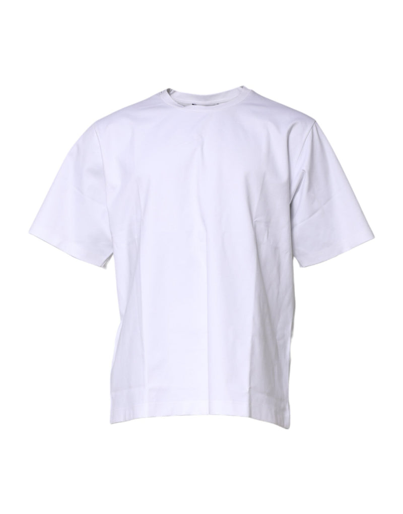 White Cotton Short Sleeves Crew Neck T-shirt Dolce & Gabbana