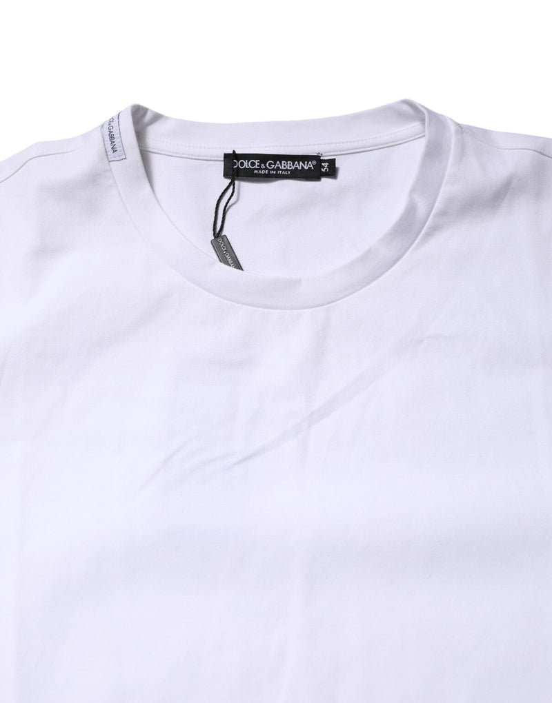 White Cotton Short Sleeves Crew Neck T-shirt Dolce & Gabbana