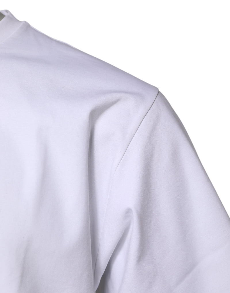 White Cotton Short Sleeves Crew Neck T-shirt Dolce & Gabbana