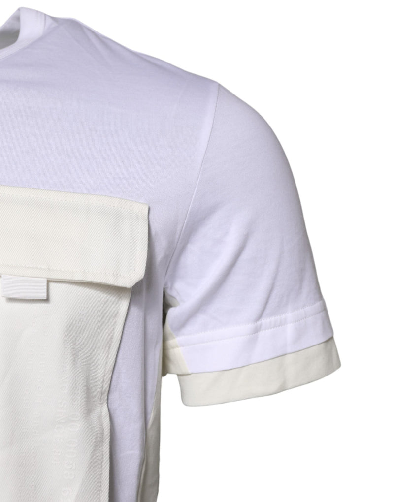 White Cotton Pocket Short Sleeves T-shirt Dolce & Gabbana