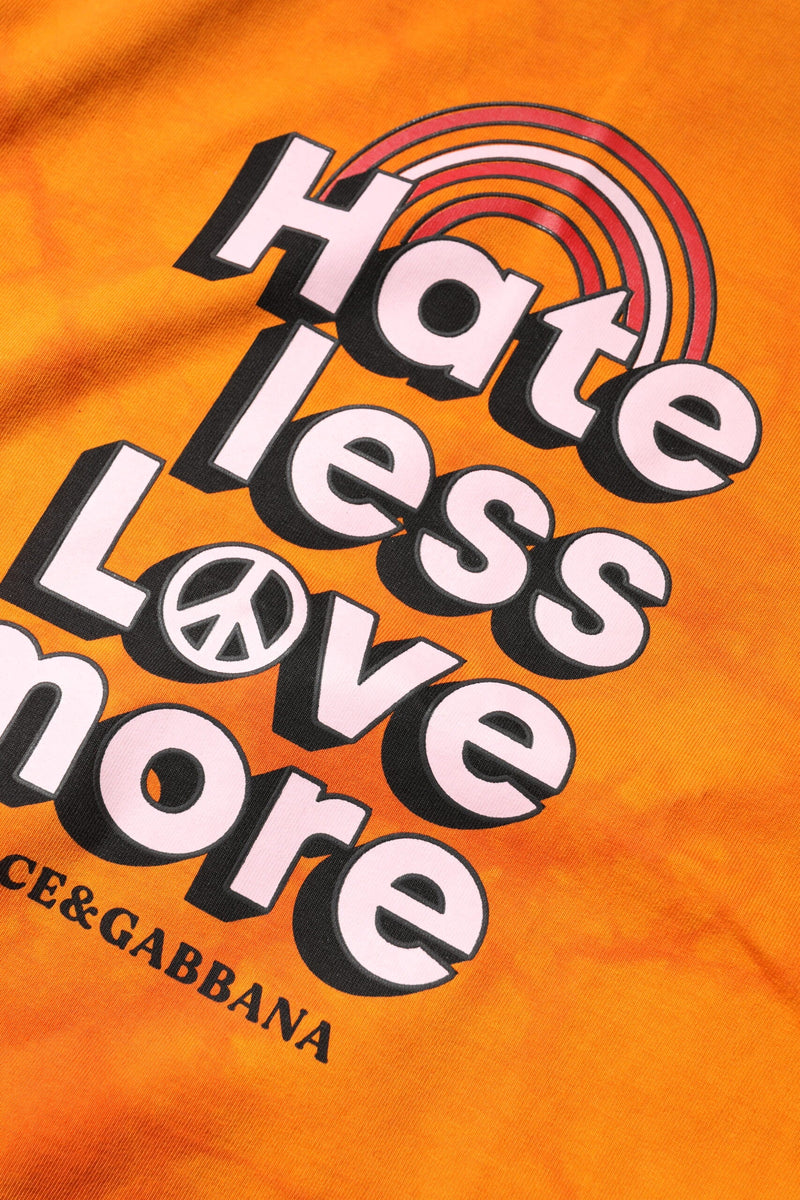 Orange Purple Printed Round Neck T-shirt Dolce & Gabbana