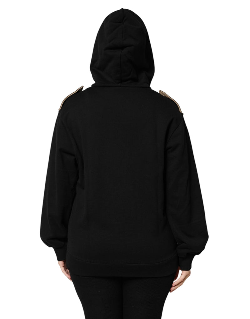 Black Logo Hooded Full Zip Sweatshirt Jacket Dolce & Gabbana