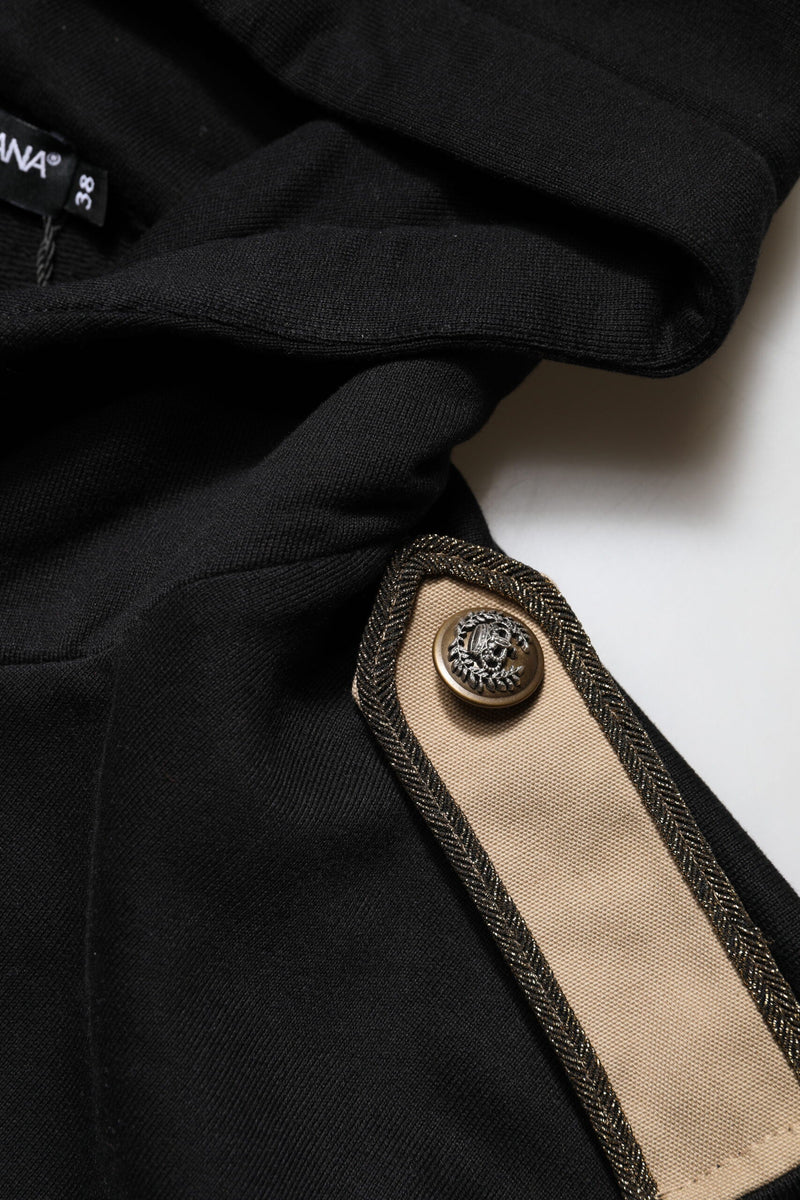 Black Logo Hooded Full Zip Sweatshirt Jacket Dolce & Gabbana