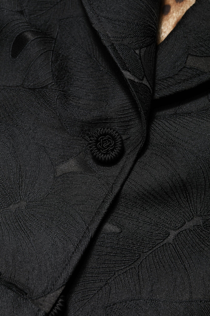Black Single Breasted Trench Coat Jacket Dolce & Gabbana