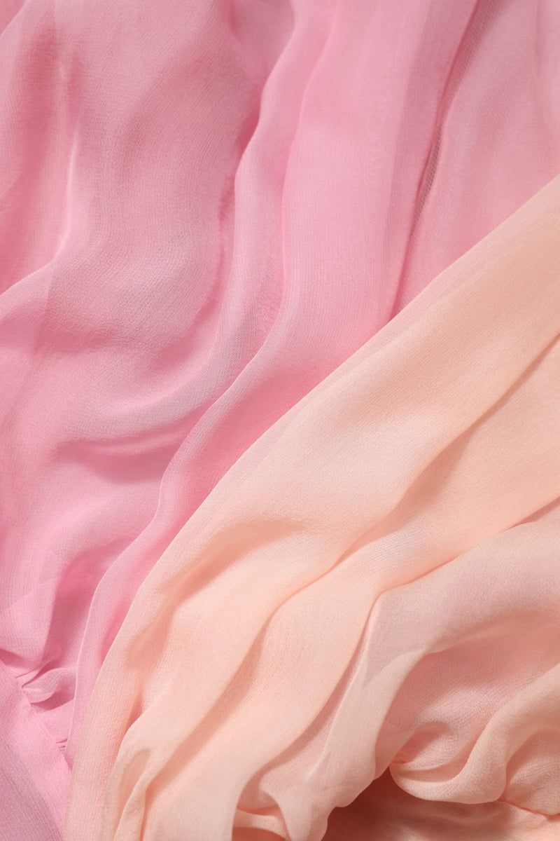 Pink Plunging V-neck Long Sleeves Blouse Top Dolce & Gabbana